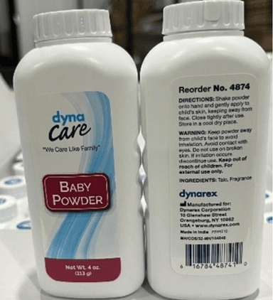 Dynacare Baby Powder recalled because of potential asbestos contamination